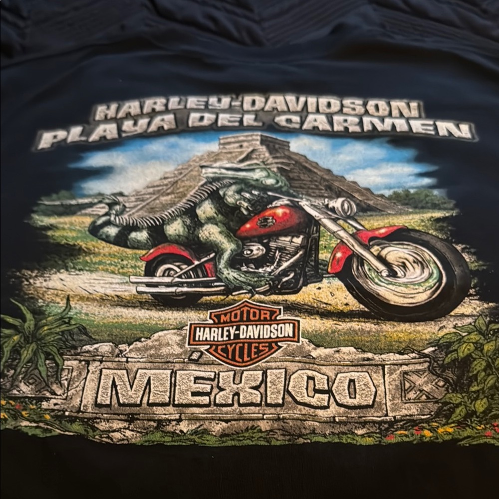 Harley-Davidson Playa del Carmen Red Motorcycle T-Shirt